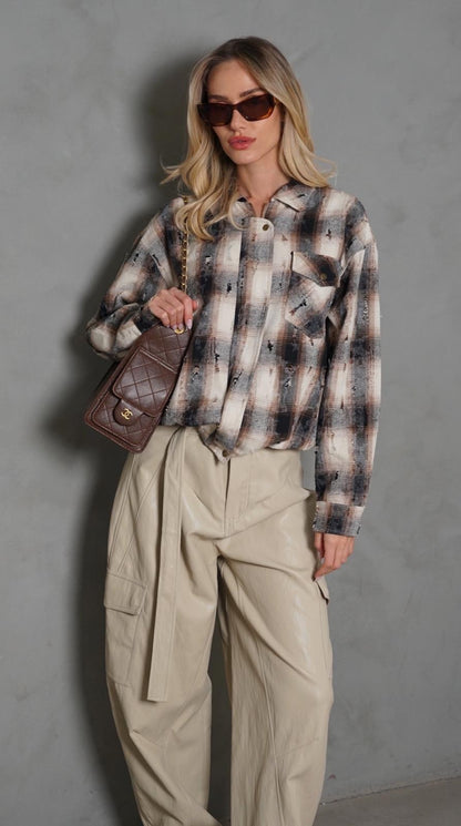 מכנס דגמ״ח דמוי עור