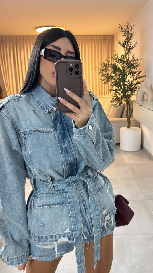 ג׳קט גינס קשירה