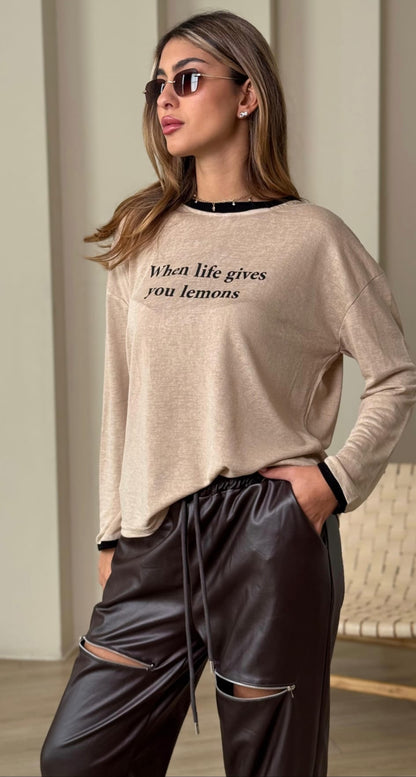 מכנס דמוי עור שילוב רוכסן