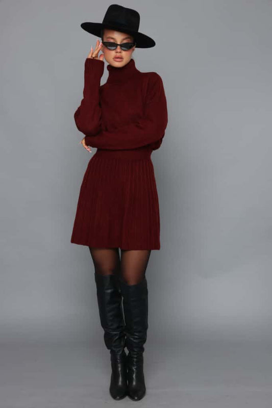 חליפה חצאית סריג