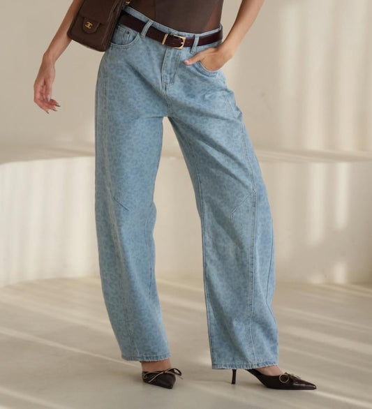 ג׳ינס  LEOPARD BLUE