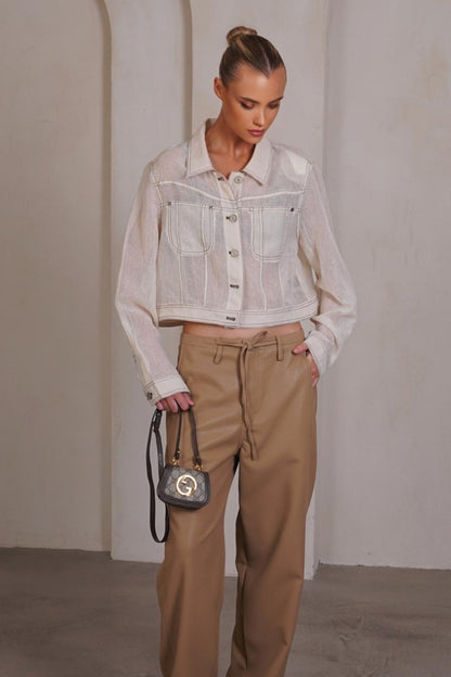 מכנס PARKER דמוי עור