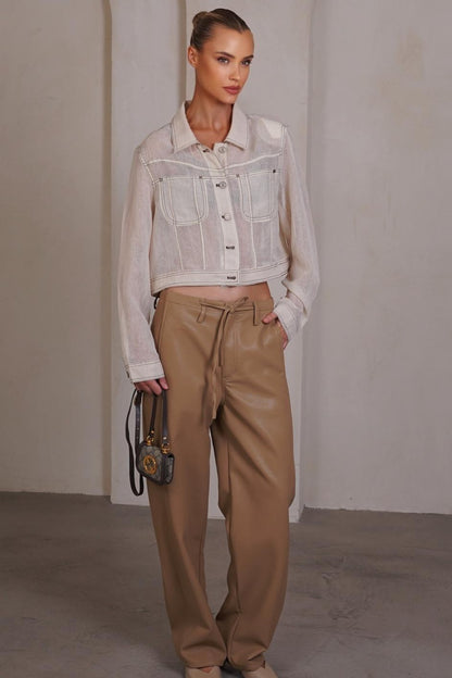 מכנס PARKER דמוי עור