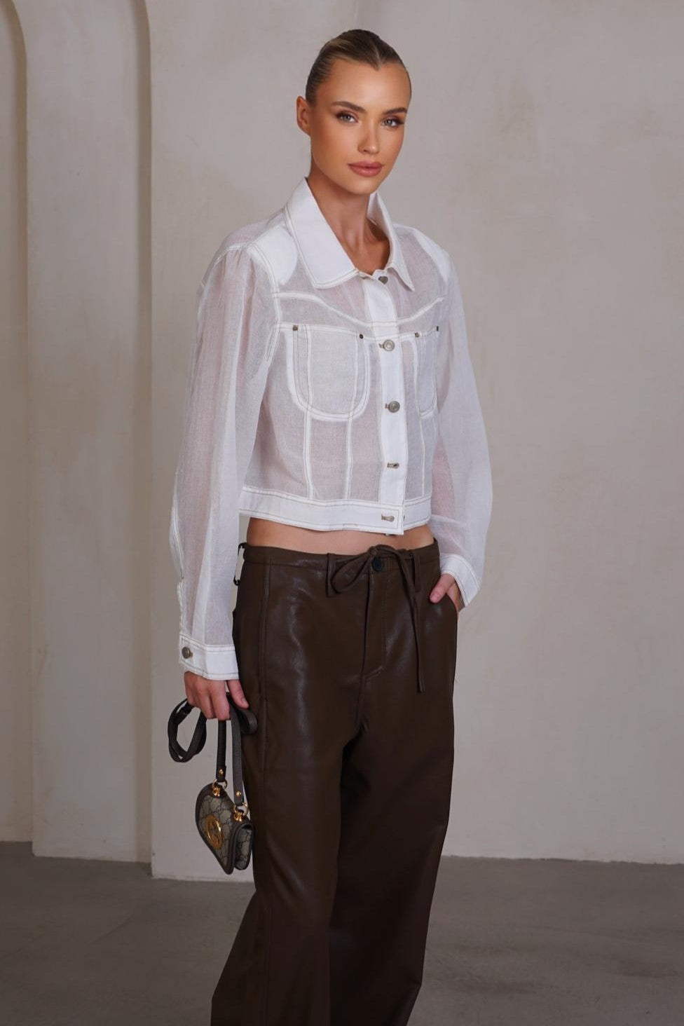 מכנס PARKER דמוי עור