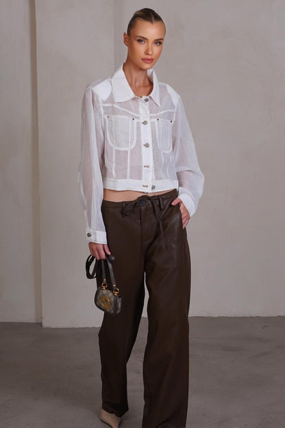 מכנס PARKER דמוי עור