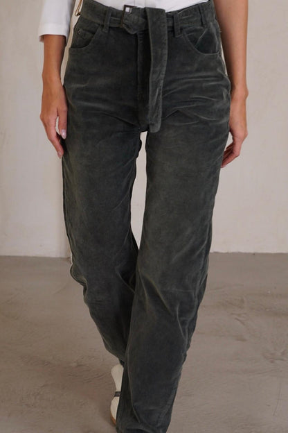 מכנס קורדרוי חגורה