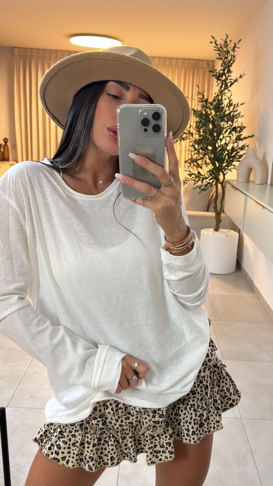 חצאית קומות מנומרת